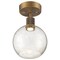 Access Lighting Port Nine Burgundy, Burgundy LED SemiFlush, Antique Brushed Brass Finish, Seeded Glass 63148LEDD-ABB/SDG - alternate 6